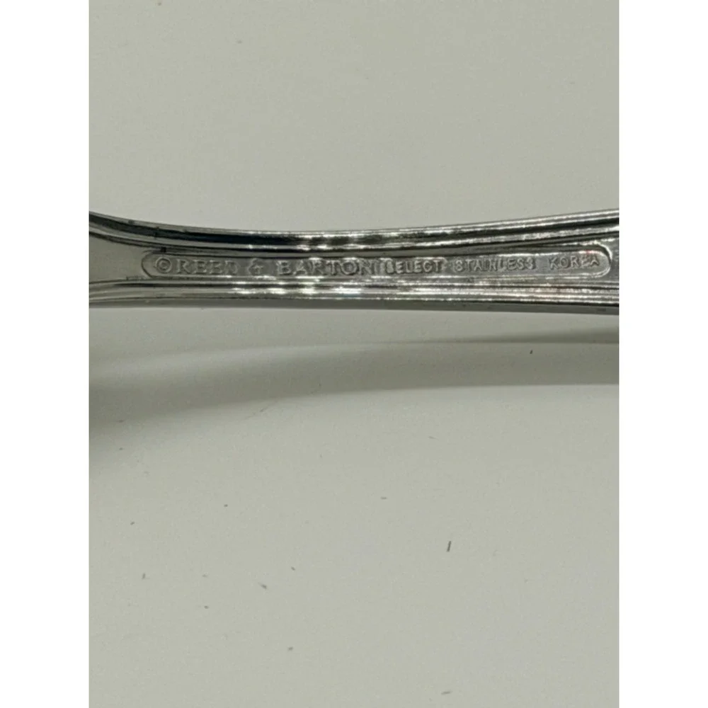 Reed & Barton Select Oval Thread Stainless teaSpoons Set of 8 Korea Flatware